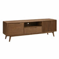 TV stolek 180 × 40 × 55 cm z MDF s ořechovou dýhou, ořechově hnědý